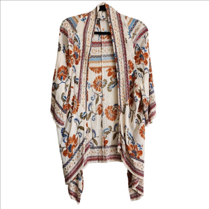 Anthropologie Floral Kimono Cardigan Size Medium